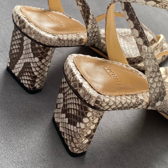 NWT Alexandre Birman ‘Nelly’ Python Heels, Size 36 EU (6 US) Natural Color - Picture 10 of 14